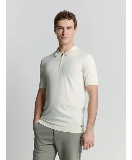 No Excess Polo Solid Zip