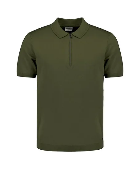 No Excess Polo Solid Zip