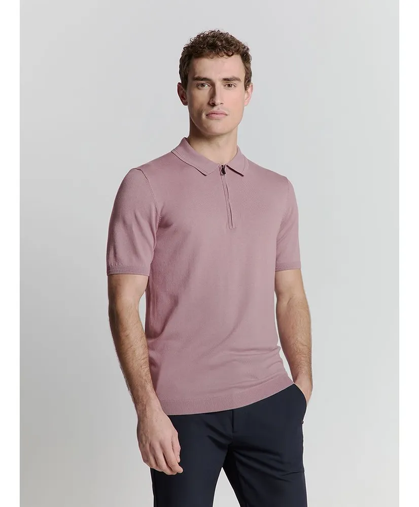 No Excess Polo Solid Zip