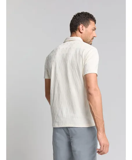 No Excess Polo V Solid Terry Jacquard