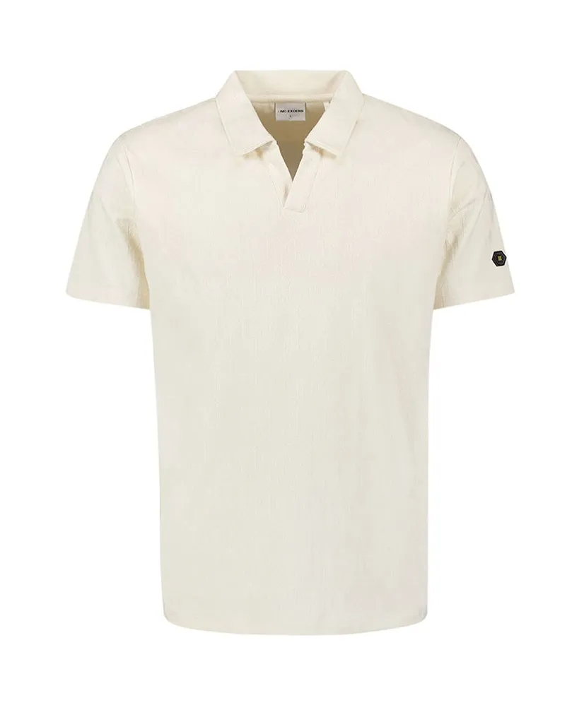 No Excess Polo V Solid Terry Jacquard