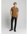 No Excess Polo Zip Pique Garment Dyed
