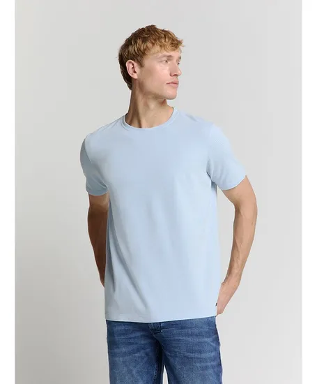 No Excess T-shirt Crewneck Solid Relief Knit