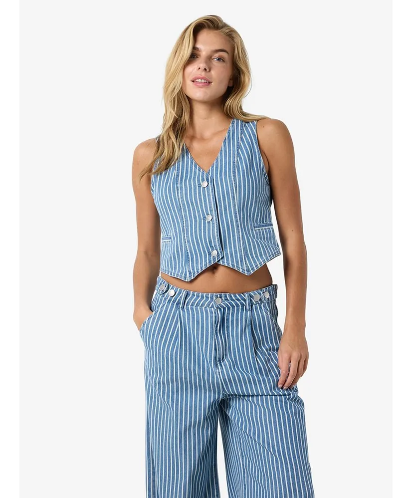 NOISY MAY Gilet Hera Pinstriped