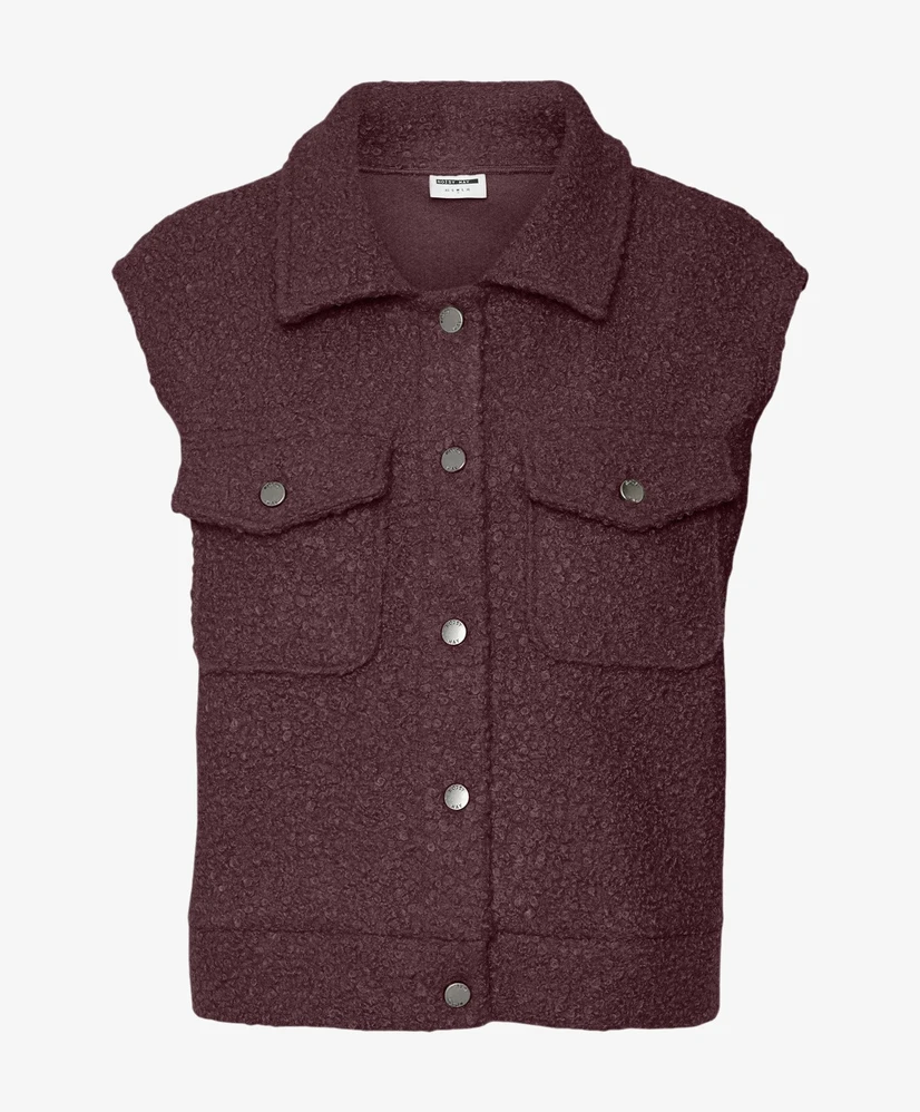 NOISY MAY Gilet Hinny Bouclé