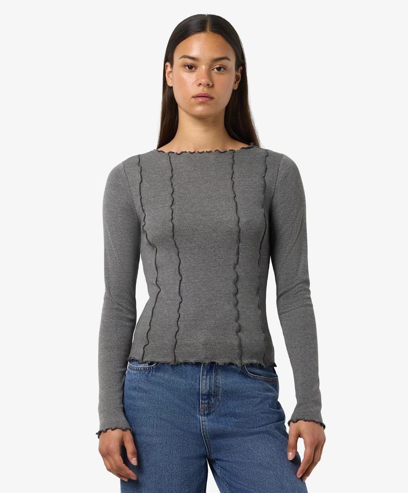 NOISY MAY T-shirt KM NMJUDY L/S BABYLOCK TOP JRS