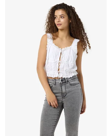 NOISY MAY Top Sommer Broderie