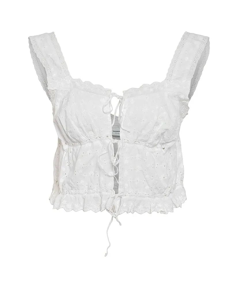 NOISY MAY Top Sommer Broderie