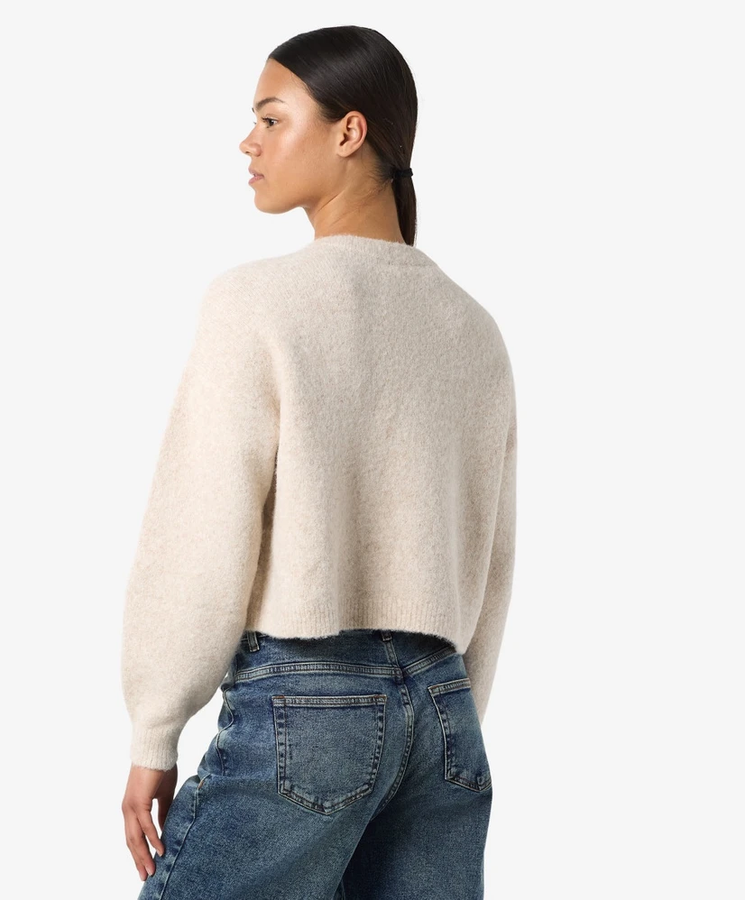 NOISY MAY Trui LM NMVIXEN L/S O-NECK EMBROIDERY KN