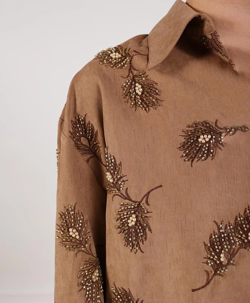 NUKUS Blouse Iris Embroidery