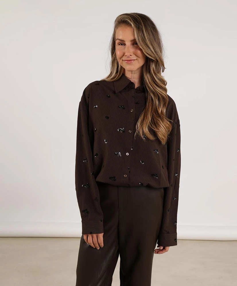 NUKUS Blouse Iris Embroidery