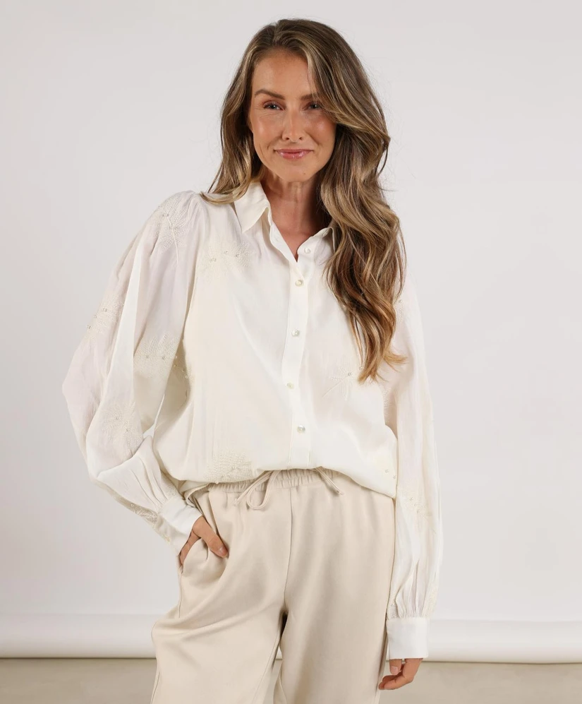 NUKUS Blouse Milanova Pearl