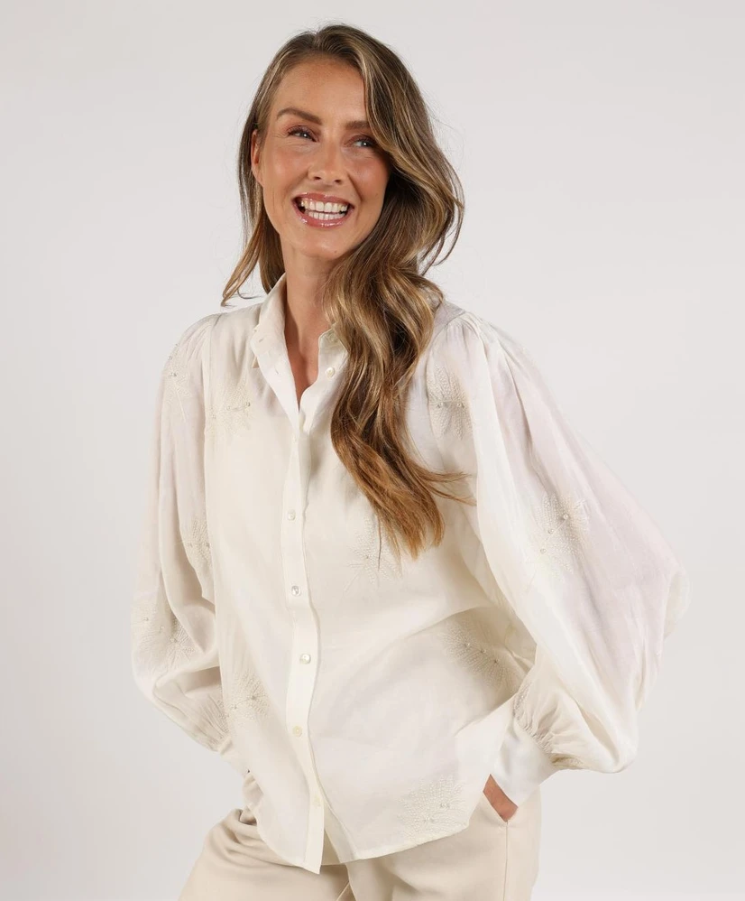 NUKUS Blouse Milanova Pearl