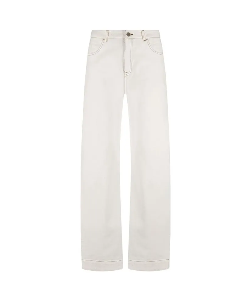 NUKUS Broek Abby Denim Embroidery