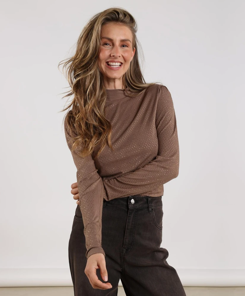 NUKUS Top Puck Strass