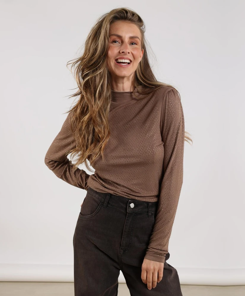 NUKUS Top Puck Strass