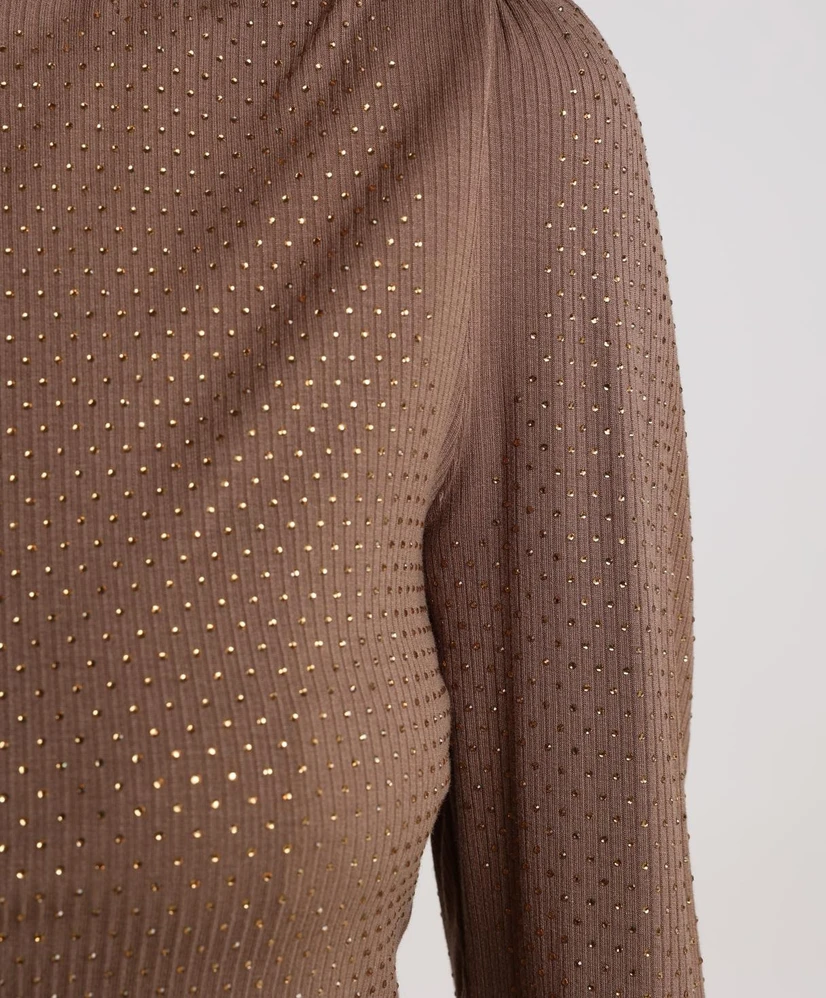 NUKUS Top Puck Strass