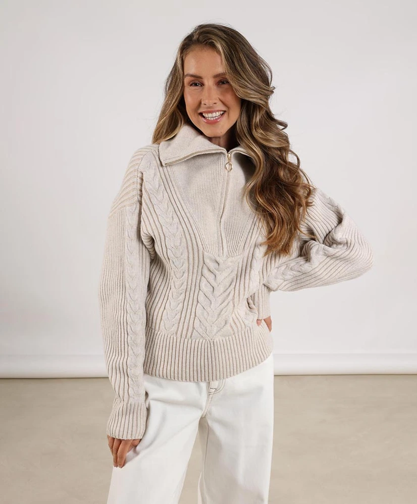 NUKUS Trui Clair Zipper