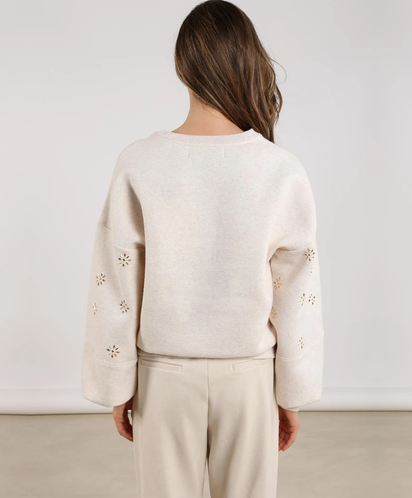 NUKUS Trui Flowerstuds Amadora