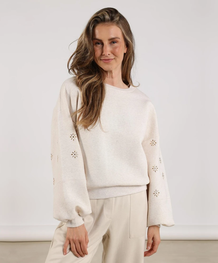 NUKUS Trui Flowerstuds Amadora