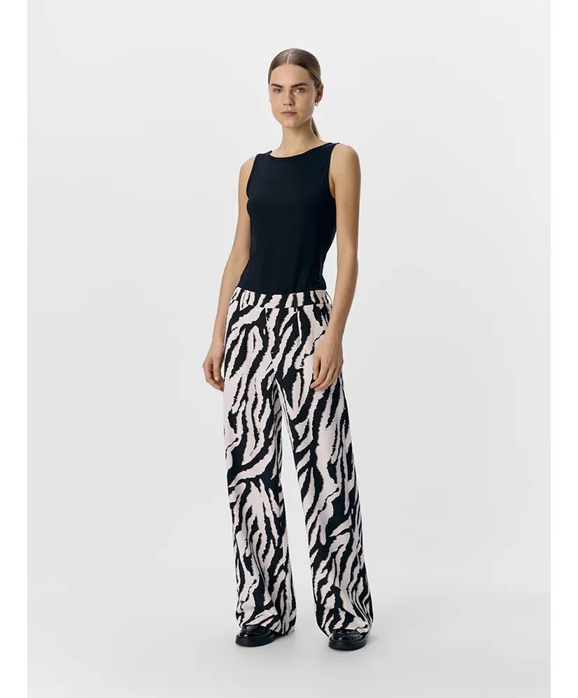 OBJECT Broek Alba Wide Fit Leopard