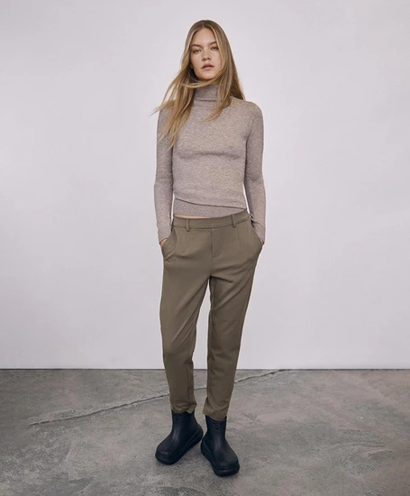 OBJECT Pantalon Slim Zwart