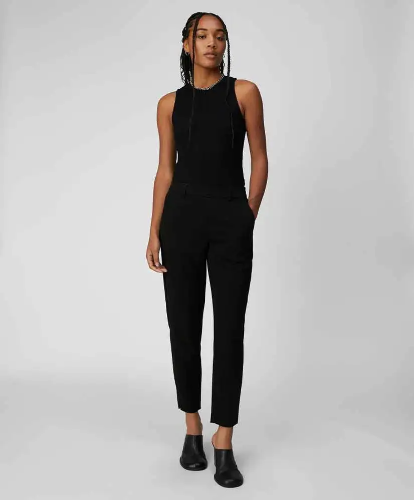 OBJECT Pantalon Slim Zwart