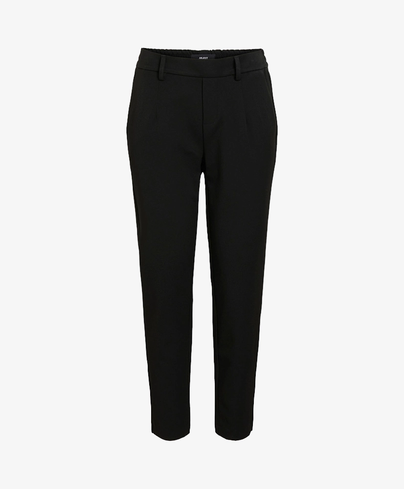 OBJECT Pantalon Slim Zwart