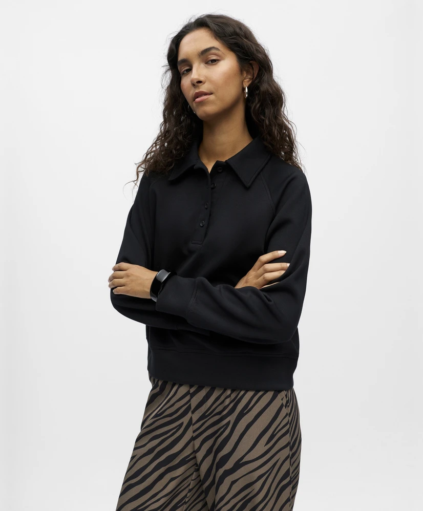 OBJECT Sweatshirt OBJANDREA L/S RE POLO PULLOVER D