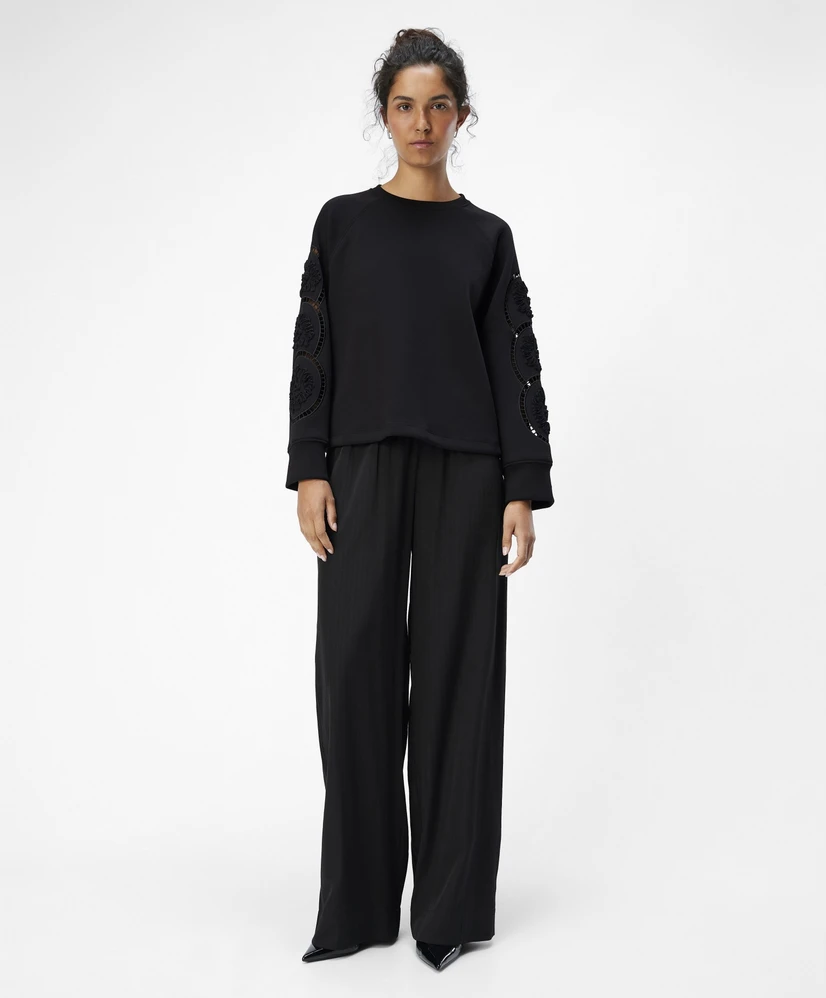 OBJECT Top OBJDORINA LO L/S SWEAT TOP REP