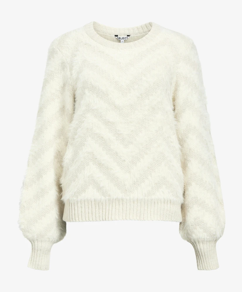 OBJECT Trui LM OBJHOLLOW L/S RE KNIT PULLOVER NOOS