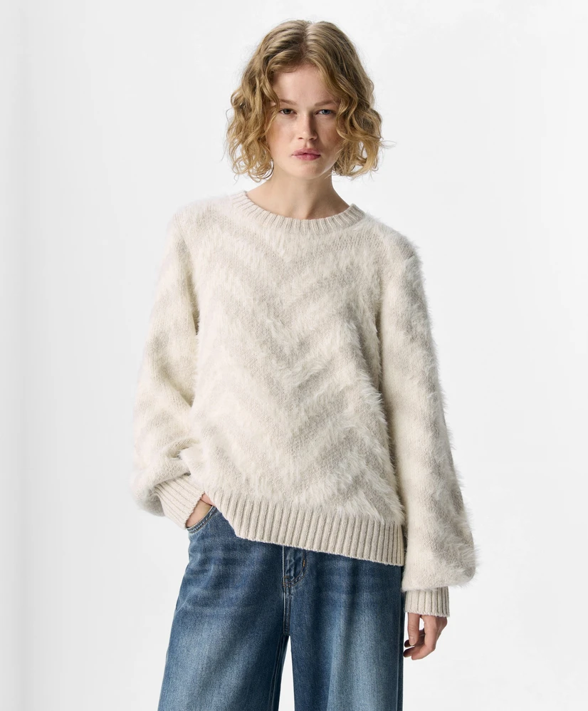 OBJECT Trui LM OBJHOLLOW L/S RE KNIT PULLOVER NOOS