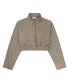 Off The Pitch Women Cropped Blouse Gathered