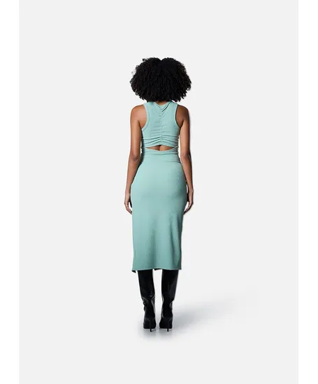 Off The Pitch Women Jurk Gathered Ribbed