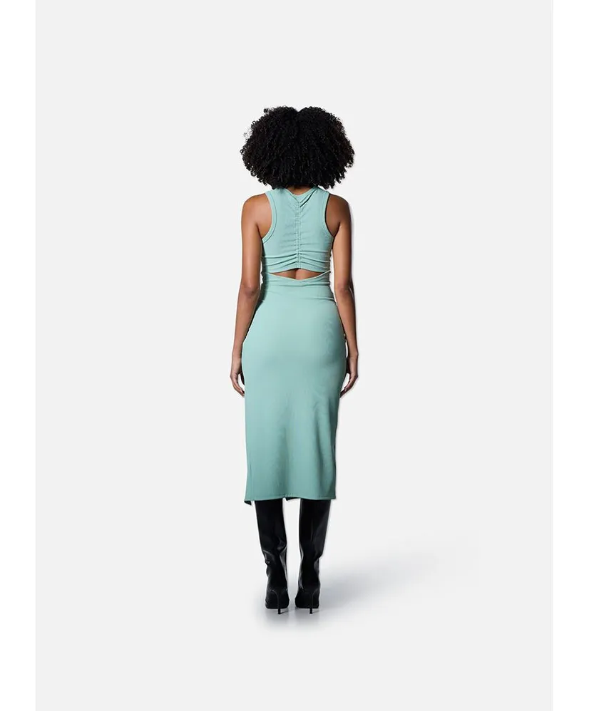 Off The Pitch Women Jurk Gathered Ribbed