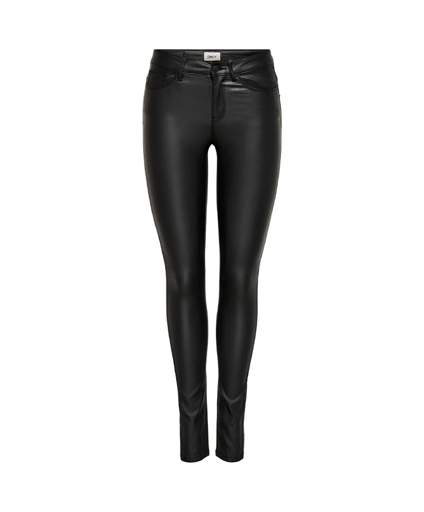 ONLY Broek Anna Coated Mid Waist