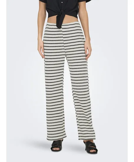 ONLY Broek Eva Stripe Wide Leg