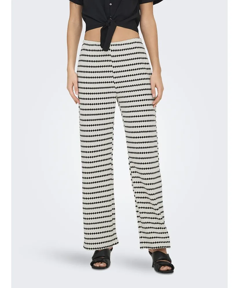 ONLY Broek Eva Stripe Wide Leg