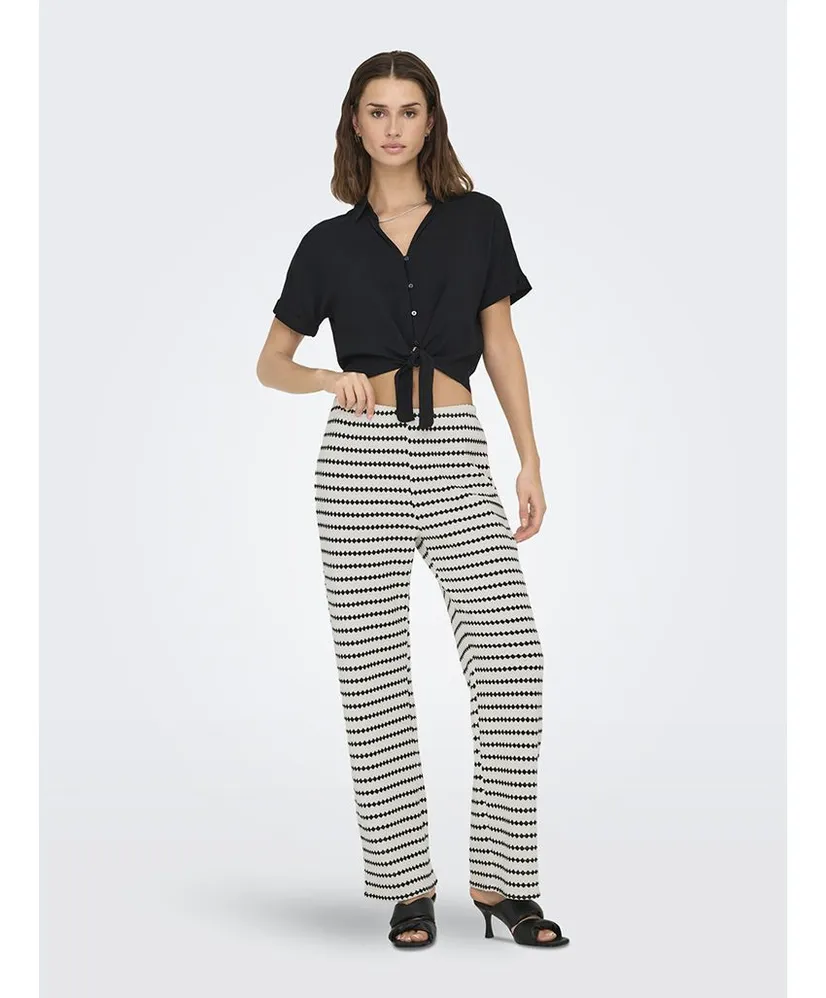ONLY Broek Eva Stripe Wide Leg
