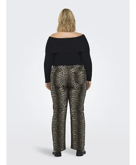 ONLY CARMAKOMA Jeans Madison Wide Leg Leopard