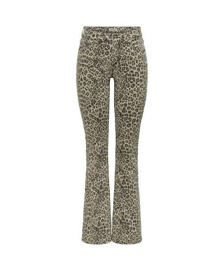 ONLY Flared Jeans Straight Blush Leopard