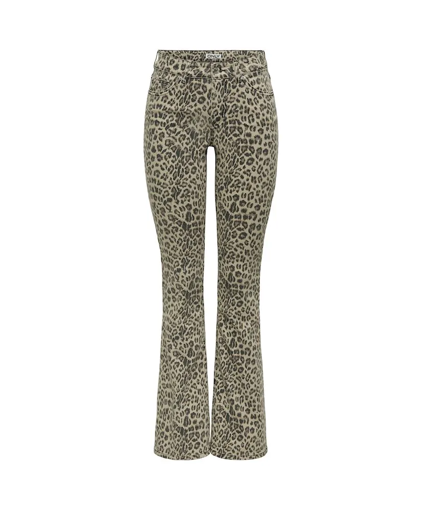 ONLY Flared Jeans Straight Blush Leopard