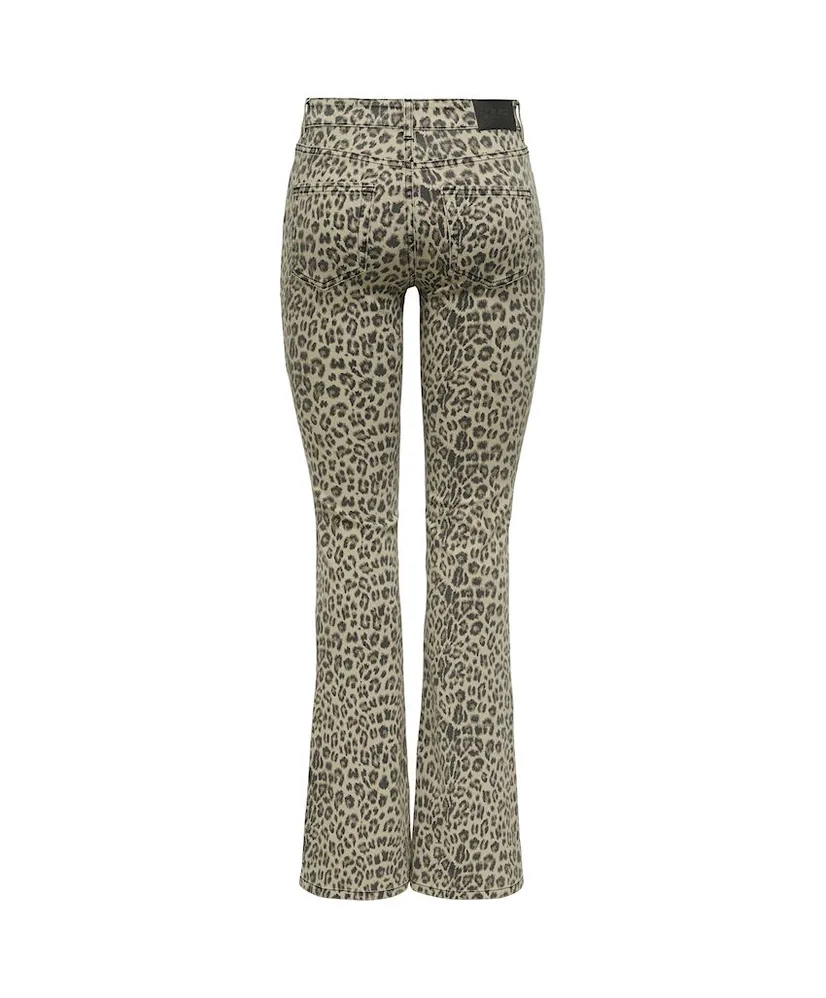 ONLY Flared Jeans Straight Blush Leopard