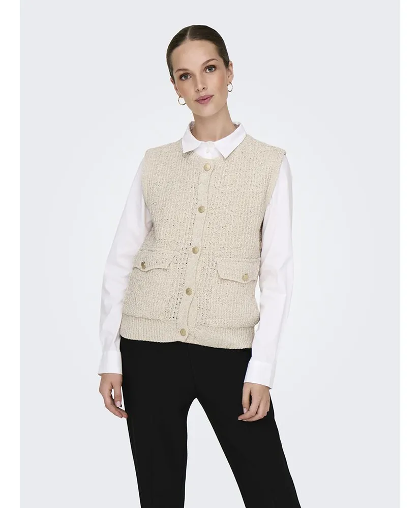 ONLY Gilet Knit Celeste