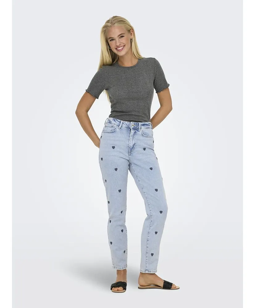 ONLY Jeans Emily Embroidery Straight Fit