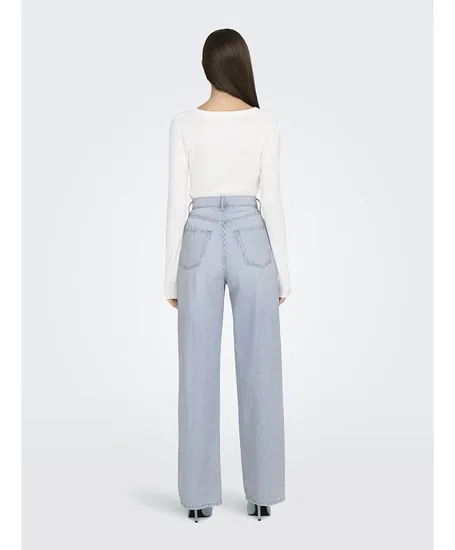 ONLY Jeans Wide Leg Hope Stripe