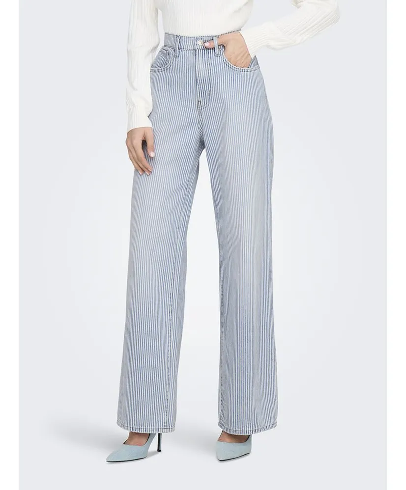 ONLY Jeans Wide Leg Hope Stripe