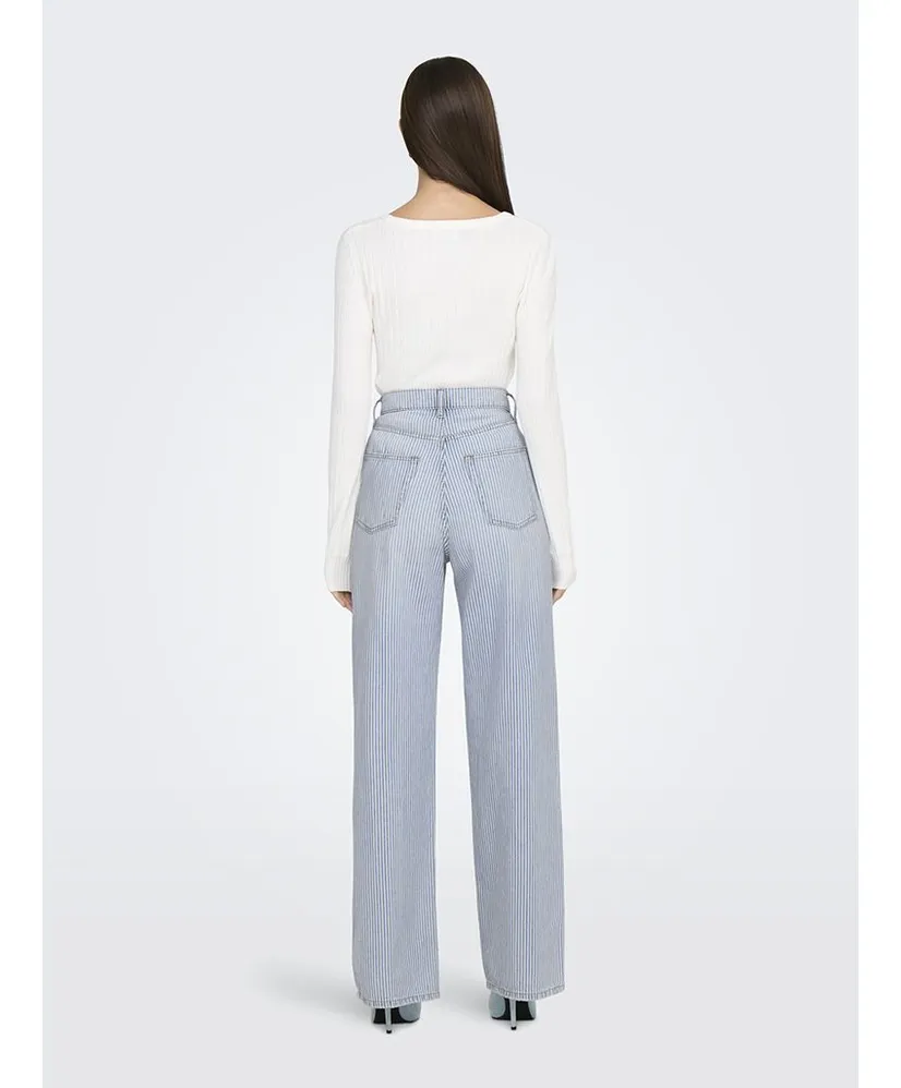 ONLY Jeans Wide Leg Hope Stripe