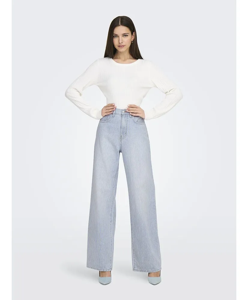 ONLY Jeans Wide Leg Hope Stripe