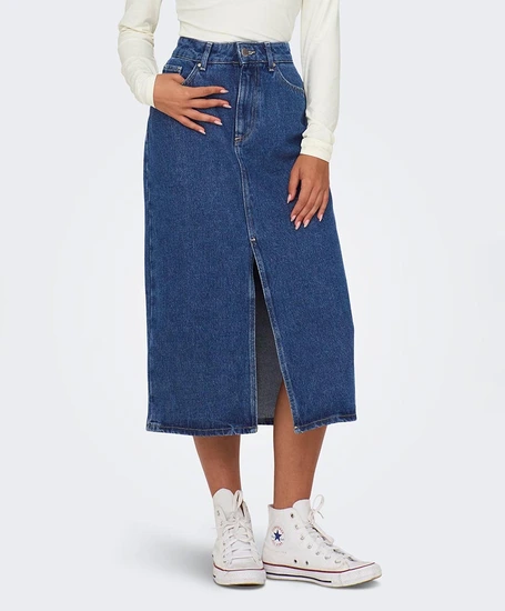 ONLY Midi Denim Rok Bianca